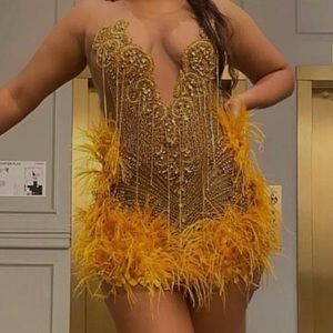 Mini custom dress size M/L. Worn once original price $500